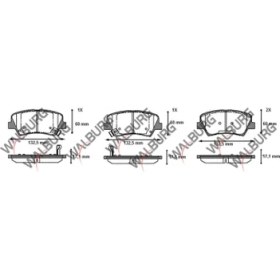Resim Walburg Fren Balata İkazlı Ön Hyundai Elantra 1.6 D Cvvt 17.8Mm 2011 