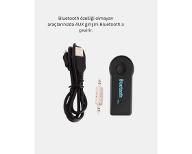 Resim Car Bluetooth Aux Oto Mp3 Player Kablosuz Müzik ve Görüşme Cihazı 