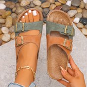 Resim Unisex Retro Ayak Bileği Kayışlı Düz Sandalet - Süper İnce Yapay Deri Kaplama ve EVA Tabanlı, Erkekler & Kadınlar için Her Mevsim Rahatlık, Günlük Kullanım, Basit Tek Renk, Dayanıklı Ayakkabı 