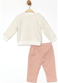 Resim Minnie Lisanslı Bebek Peluş Takım 18371 Ekru - Pudra 