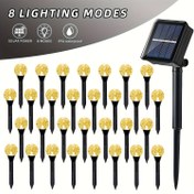 Resim 30/20 adet, Güneş Enerjili Akıllı Masal Kristal Işık, 7.77/5.67 metre, Otomatik Anahtarlamalı Akıllı Işık Sensörü, 8 Mod, Yüksek Kalite, Avlu, Çim ve Patika Atmosfer Dekorasyonu için Tercih Edilir (Sıcak Renkli, Renkli) 