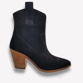 Resim MARİNE SHOES Hakiki Deri Western Siyah Süet 17301 Bot 