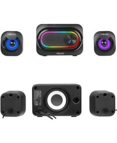 Resim Mikado MD-511 5W+3W×2 USB Rgb Ledli 2+1 Gaming Speaker Hoparlör 