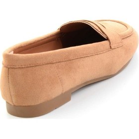 Resim Taba Süet Kadın Loafer Ayakkabı K01745877072 