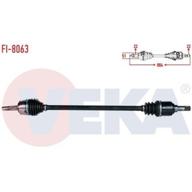 Resim Veka-Fi8063 Komple Aks Sag Ön Fiat Grande Punto (199) 1.2 Mpi M-T 542536708 