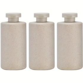 Resim 3 adet 10.1oz Sıkma Kapaklı Sızdırmaz Dispanser Şişeler, Banyo Jeli Şampuan Kozmetik Sıvılar için Plastik Malzeme, Flip Kapak Tasarımı ile İyi Mühürleme, Taşınabilir Seyahat Boyu Kompakt 