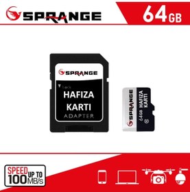 Resim SPRANGE 64gb Hafıza Kartı 100mb\u002Fs Class 10 4k Video Kayıt SprangeUHS-3 