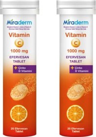 Resim Miraderm Vitamin C 1000 Mg 20 Efervesan Tablet 2 Adet 