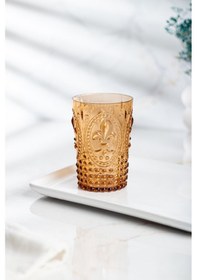 Resim Akrilik Bal Tekli Kısa Bardak & Su Meşrubat Kahve Yanı Bardağı 400 ml (Cam Değildir ) 