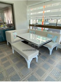 Resim SEVAL AKSESUAR Stil Köşe Takımı Beyaz Lake 