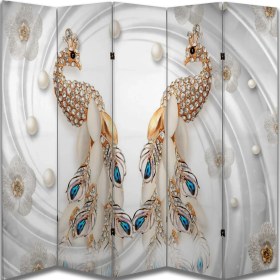 Resim Motifli Özel Tasarım Paravan Room Divider 180 x 200 cm 