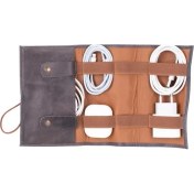 Resim Ronanna Deri Kablo Aksesuar Taşıma Çantası Antik Gri 