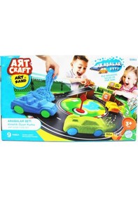 Resim Dede Art Craft Kinetik Kum 750 Gr Arabalar Seti 