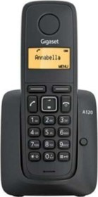 Resim A120 Siyah 50 Rehber Işıklı Ekran Dect Telefon 
