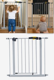 Resim Wellgro Çocuk Güvenlik Kapısı Merdiven Korkuluğu 75-80 cm arası için uygun - Gri 