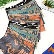 Resim Rastgele 6 Parça Erkek Rahat Fit Boxer Külotlar Nefes Alabilir, Sonbahar ve Kış için Yeni, Günlük Spor Şortları, Yumuşak, Dört Yönlü Esnek Kumaş 