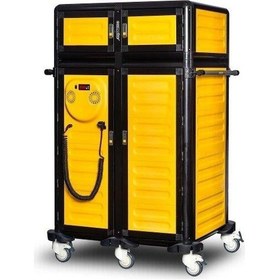 Resim Gastrolley İkili Hastane Tepsi Arabası 100 / 25 Isıtmalı+nötr 101 X 70 X 158 Cm 