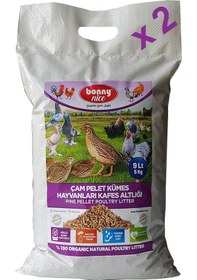 Resim Bonny Nice Organik Kümes Hayvanları Kafes Altlığı 5KG 9 L x 2 