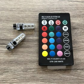 Resim Kgn Kumandalı Led Çakar Çakarlı Park Stop Modüllü T10 Rgb 18 Led 