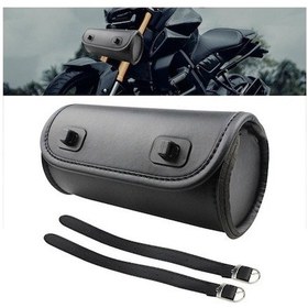 Resim Geeksen Küçük Boy Motosiklet Retro Çanta, Elektrikli Bisiklet Başı Çantası, Fonksiyonel Yan Çanta Siyah 