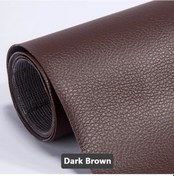 Resim Kendinden Yapışkanlı Deri Kanepe Tamir Yama Mobilya Masa Sandalye Etiket Koltuk Dark-brown 20x30cm 