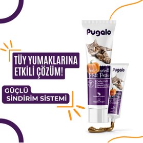 Resim PUGALO Hairball Malt Paste Kediler Için Tüy Yumağı Önleyen Vitamin Katkılı Malt Macun 100 ml 