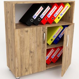 Resim 3G TASARIM Ofis Dolabı Dosya Ve Evrak Dolabı 3g-030-kd-a.çam/90x37x100h 