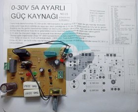 Resim 0-30V 5A Ayarlı Güç Kaynağı Kısa Devre Korumalı 