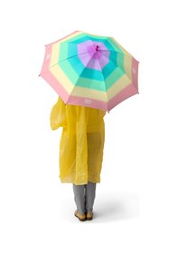 Resim Coral High Kids Renkli Çizgili Desenli Çocuk Şemsiyesi 12664 