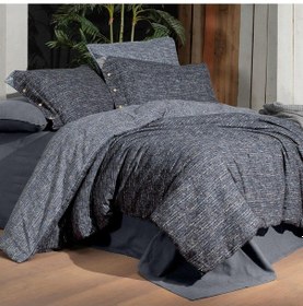 Resim Glamis King Size Battal Boy %100 Pamuk Flanel Pazen Nevresim Takımı Gri Gri 