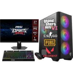 Resim MSI Şafak-Gaming Ddr5 – 27”180HZ Msi-Rtx 5060Tİ 8gb - Intel I5 14400F – 32GB-64GBRAM - 1tb M.2 SSD – Klavye-Mouse Msi 