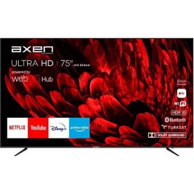 Resim Axen AX75LEDB252 75" 190 Ekran Uydu Alıcılı 4K Ultra HD Smart WebOS LED TV 