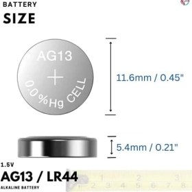 Resim 10 Adet LR44 AG13 A76, G13, L1154, SR44, G13A 1,5 V Alkalin Düğme Pil Paketi Cıva Içermeyen, Sızdırmaz, Uzun Raf Ömrü, Oyuncaklar, Ölçüm Cihazları ve Hesap Makineleri Için ile Uyumludur 
