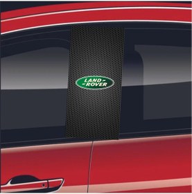 Resim Araç Kapı Direği Kaplama Folyosu Uv Baskılı 2'li Set Land Rover 