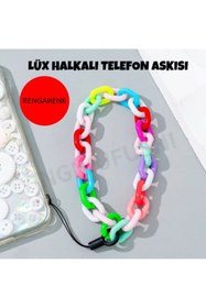 Resim GRANDSTORE LÜX HALKALI RENGARENK TELEFON ASKISI 