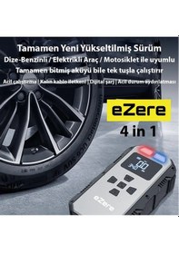 Resim 4 in1 8000mAh Lastik Sisirme Pompası Ve Starter Akü Takviye Seti 