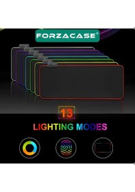 Resim Siyah Zemin Rgb Ledli Gaming Mouse Pad - Fc486 
