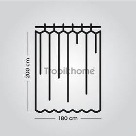 Resim Okyanus Desenli Boru Hediyeli Banyo Perdesi Çok Renkli 