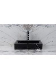 Resim Toros Siyah Içi Yayvan Kare Lavabo 