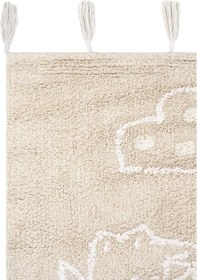 Resim Cool Halı Cool Cotton Bej Bebek Halısı Yıkanabilir Kaymaz Taban Yumuşak Dokulu Pamuk Çocuk Halısı Bej 
