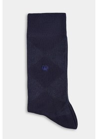 Resim Bisse Lacivert Polyester Desenli Baklava Bambu Dikişsiz Uzun Soket Çorap Crbmb23y102 40-1 Koyu Lacivert 