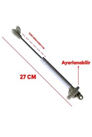 Resim Badem10 Frenli Ayarlanabilir Dolap Kapak Amortisörü Gazlı Piston Kapağı Hidroliği Yavaşlatıcı 27 Cm 80n 