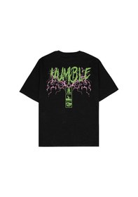 Resim Adrift Humble Siyah Oversize Unisex T-shirt Siyah 