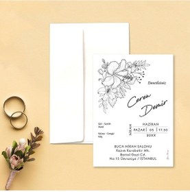 Resim Yarendavetiyeotuz9 100 Adet Beyaz Zarflı Davetiye (486092042)-Değer 1-Değer 2 