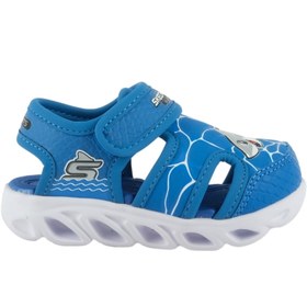 Resim Skechers Hypno Splash Bebek Siyah Işıklı Sandalet (400612N-BLU) 