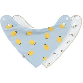 Resim Lassig Organik Pamuk Üçgen Bebek Önlüğü, 2 Li Set, Çıtçıtlı, Ters Çevrilebilir Önlük Kod 003700 Çok Renkli 
