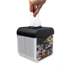 Resim Only Evo Beyond Reklam Alanlı Giydirilebilir Masaüstü Dispenser Peçetelik - 145x145x145 Mm. 