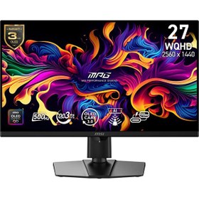 Resim MSI MPG 271QR QD-OLED X50 27" WQHD 500Hz 0.03 ms HDMI DP Type-C True Black 500 G-Sync OLED Gaming Monitör 