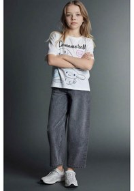 Resim Defacto Baggy Fıt Gri Kız Çocuk Jean Pantolon G4653a8/nm55 Gri 