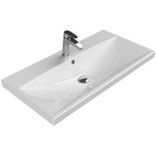 Resim Turkuaz Seramik Cerastyle Elite Etajer Uyumlu Damlalıklı Lavabo 90 x 45 CM 